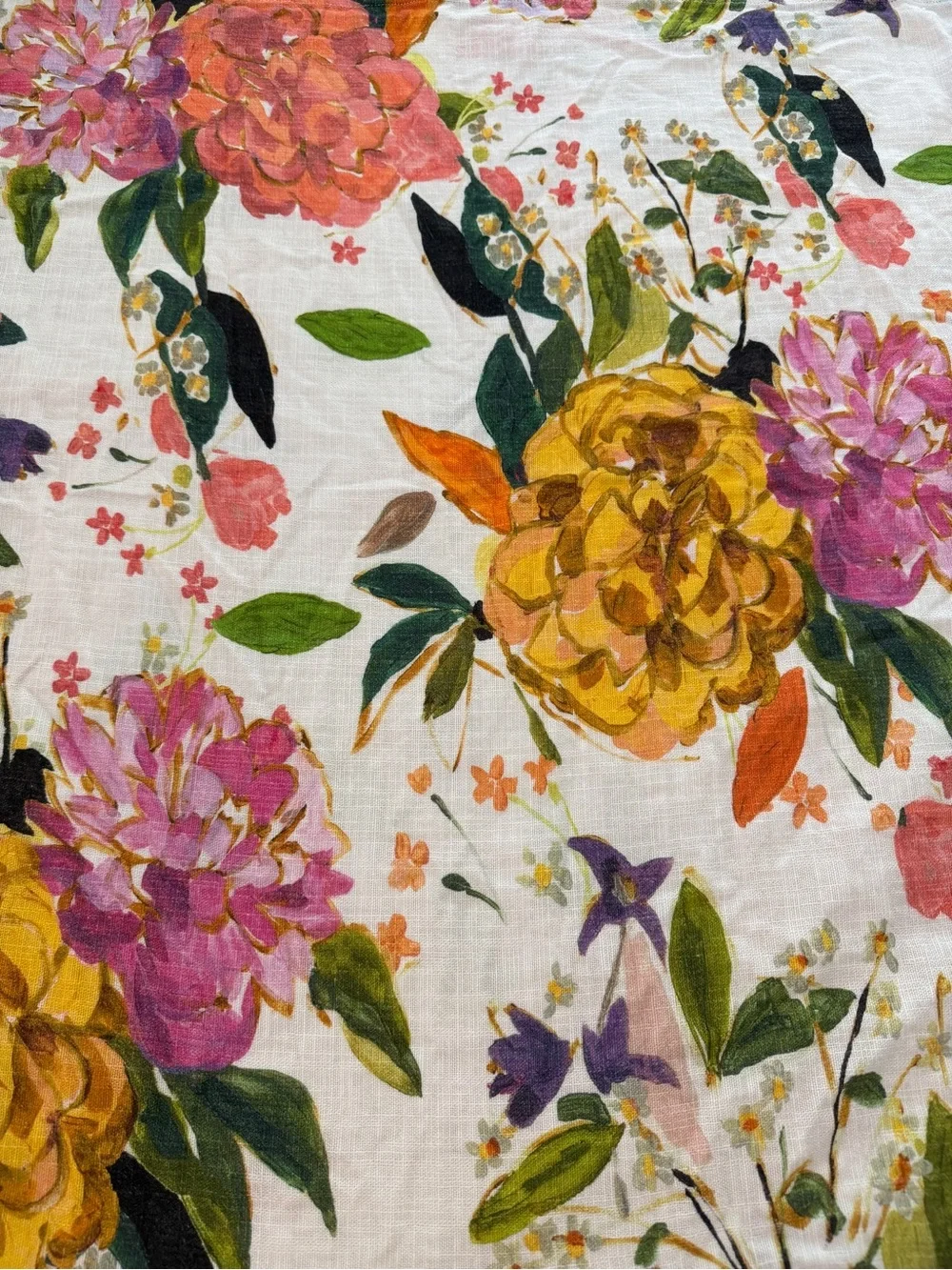 Anthropologie Rosamelle 100% Cotton Curtain ONE PANEL
